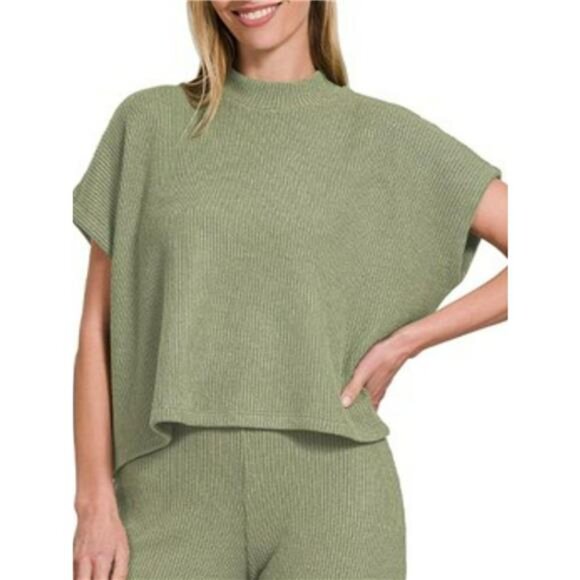 ✨NWT Zenana Sweater Boxy Top & Long Pants Set - Picture 3 of 3